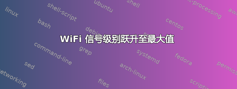 WiFi 信号级别跃升至最大值