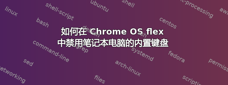 如何在 Chrome OS flex 中禁用笔记本电脑的内置键盘