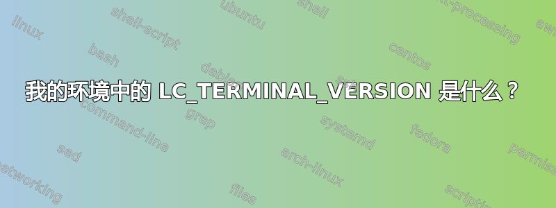 我的环境中的 LC_TERMINAL_VERSION 是什么？