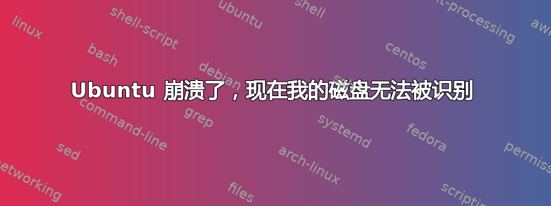 Ubuntu 崩溃了，现在我的磁盘无法被识别