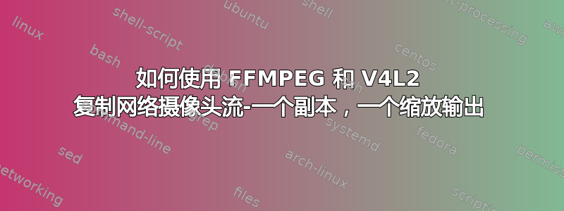 如何使用 FFMPEG 和 V4L2 复制网络摄像头流-一个副本，一个缩放输出