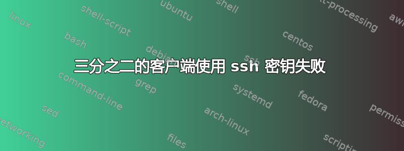 三分之二的客户端使用 ssh 密钥失败