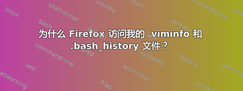 为什么 Firefox 访问我的 .viminfo 和 .bash_history 文件？