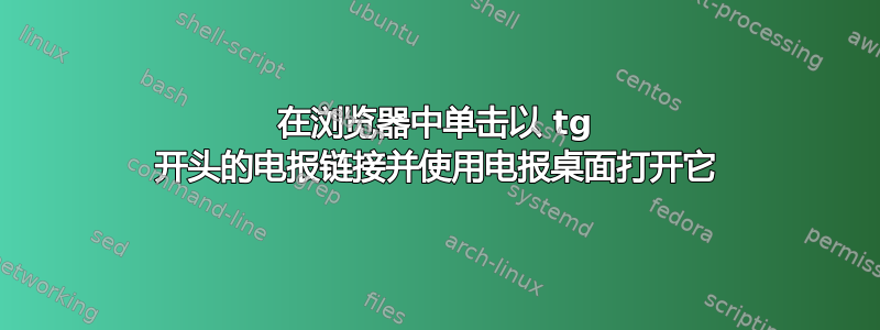 在浏览器中单击以 tg 开头的电报链接并使用电报桌面打开它