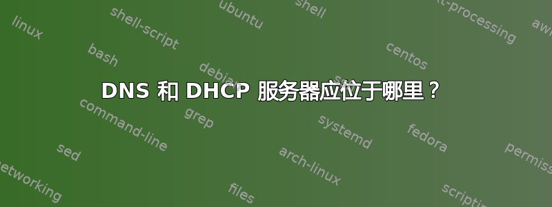 DNS 和 DHCP 服务器应位于哪里？