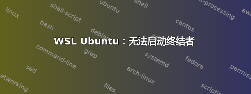 WSL Ubuntu：无法启动终结者