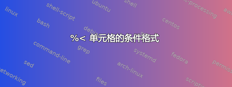 50%< 单元格的条件格式