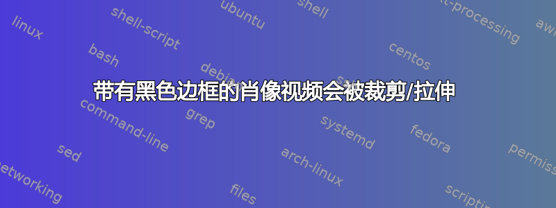 带有黑色边框的肖像视频会被裁剪/拉伸