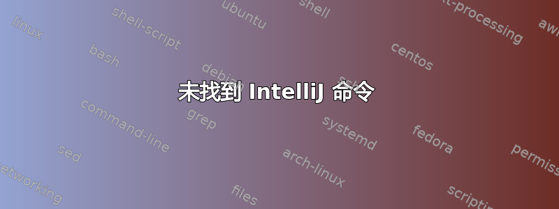 未找到 IntelliJ 命令