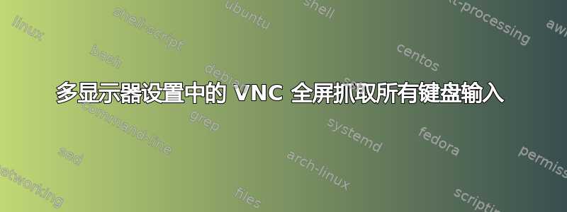 多显示器设置中的 VNC 全屏抓取所有键盘输入