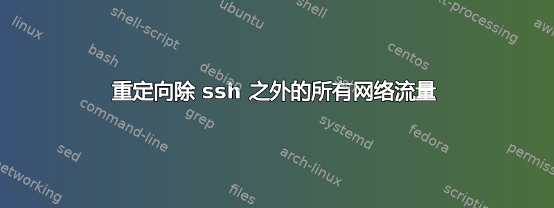 重定向除 ssh 之外的所有网络流量