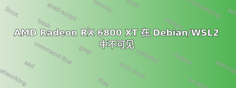 AMD Radeon RX 6800 XT 在 Debian/WSL2 中不可见