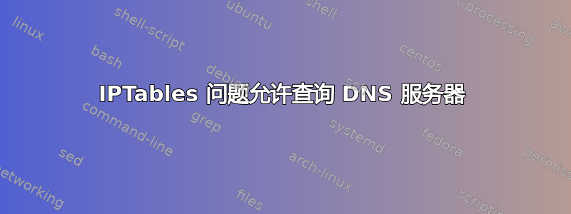 IPTables 问题允许查询 DNS 服务器