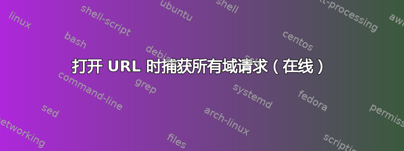 打开 URL 时捕获所有域请求（在线）