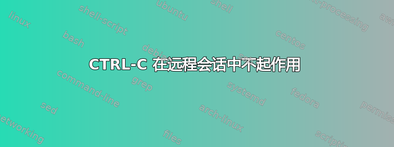 CTRL-C 在远程会话中不起作用