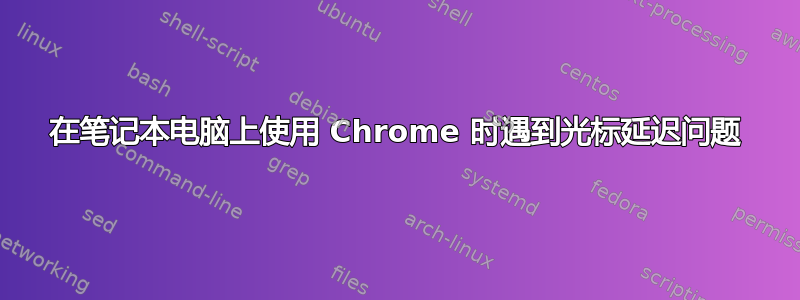 在笔记本电脑上使用 Chrome 时遇到光标延迟问题