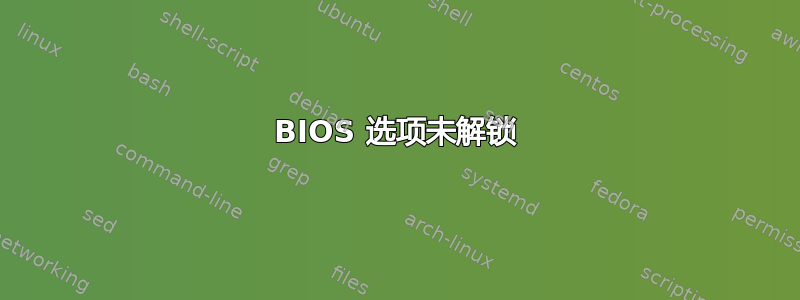 BIOS 选项未解锁