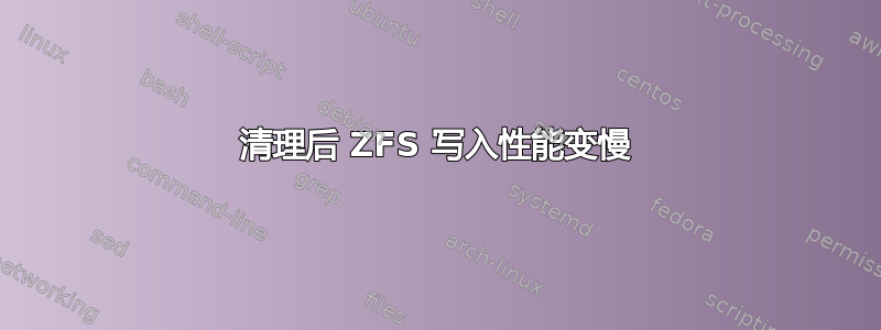 清理后 ZFS 写入性能变慢