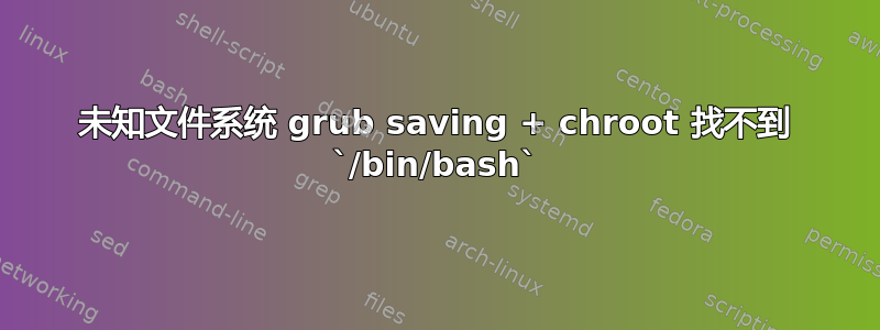 未知文件系统 grub saving + chroot 找不到 `/bin/bash`