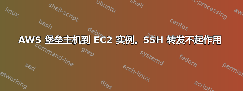 AWS 堡垒主机到 EC2 实例。SSH 转发不起作用