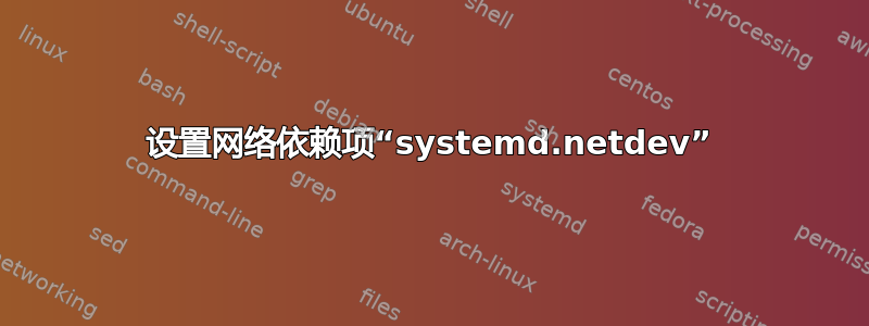 设置网络依赖项“systemd.netdev”