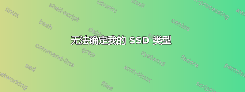 无法确定我的 SSD 类型