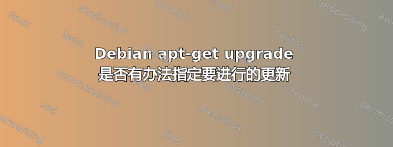 Debian apt-get upgrade 是否有办法指定要进行的更新