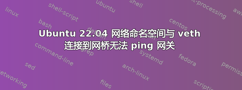 Ubuntu 22.04 网络命名空间与 veth 连接到网桥无法 ping 网关