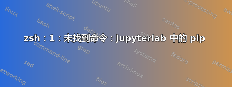 zsh：1：未找到命令：jupyterlab 中的 pip