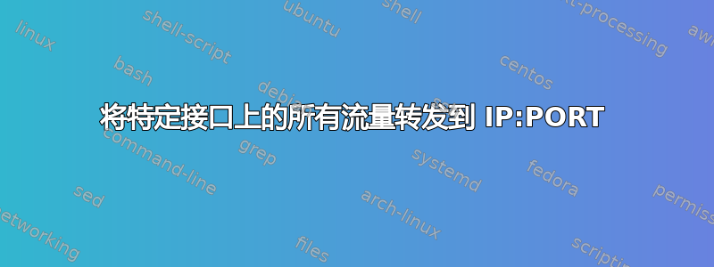 将特定接口上的所有流量转发到 IP:PORT