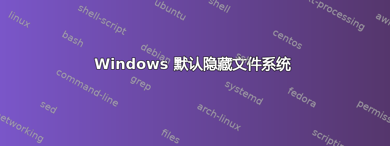 Windows 默认隐藏文件系统