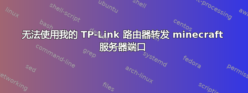 无法使用我的 TP-Link 路由器转发 minecraft 服务器端口