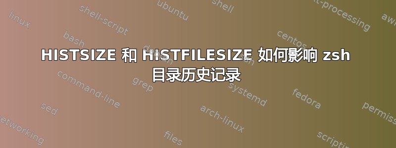 HISTSIZE 和 HISTFILESIZE 如何影响 zsh 目录历史记录