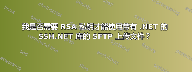 我是否需要 RSA 私钥才能使用带有 .NET 的 SSH.NET 库的 SFTP 上传文件？