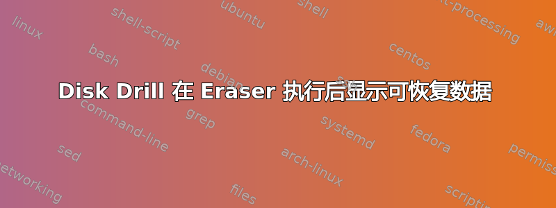 Disk Drill 在 Eraser 执行后显示可恢复数据