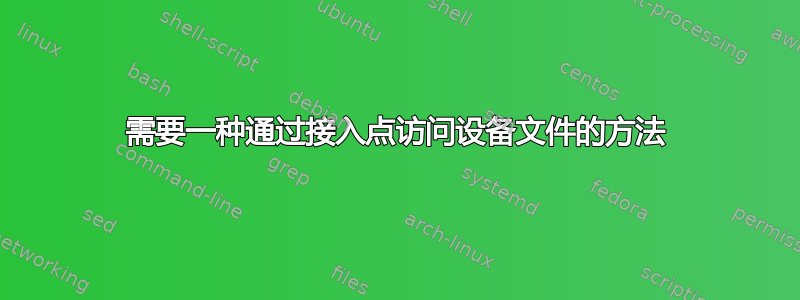 需要一种通过接入点访问设备文件的方法