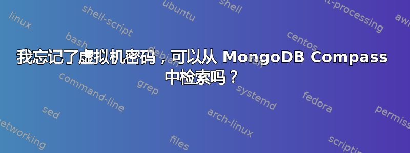 我忘记了虚拟机密码，可以从 MongoDB Compass 中检索吗？