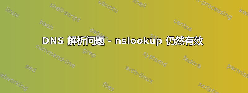 DNS 解析问题 - nslookup 仍然有效