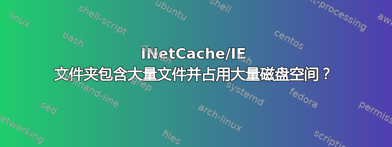 INetCache/IE 文件夹包含大量文件并占用大量磁盘空间？