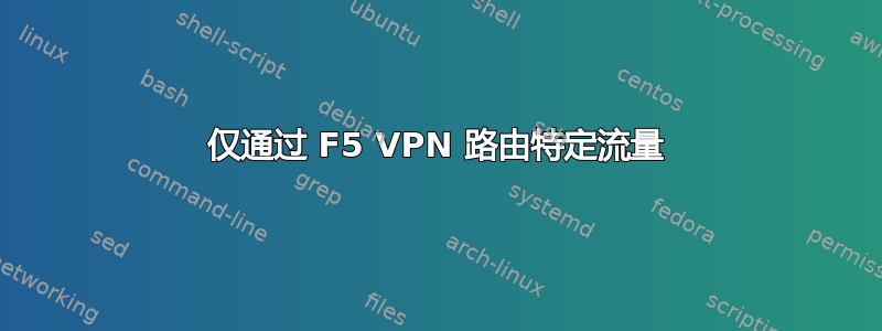 仅通过 F5 VPN 路由特定流量