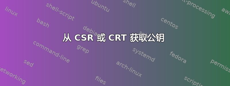 从 CSR 或 CRT 获取公钥