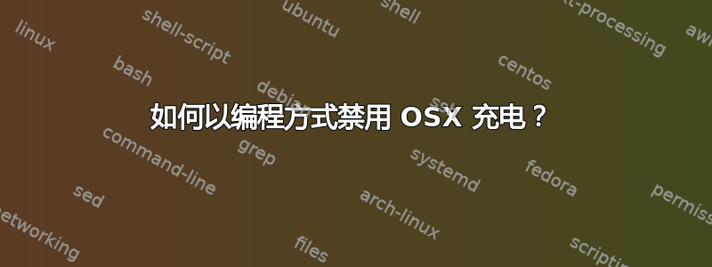 如何以编程方式禁用 OSX 充电？