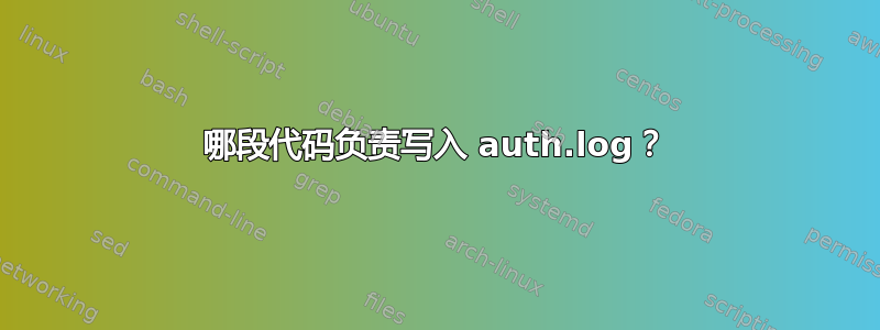 哪段代码负责写入 auth.log？