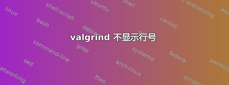 valgrind 不显示行号