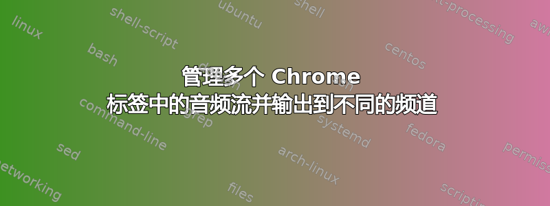 管理多个 Chrome 标签中的音频流并输出到不同的频道