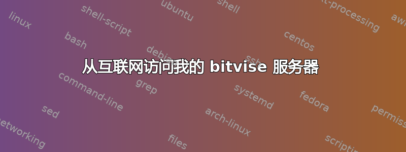 从互联网访问我的 bitvise 服务器