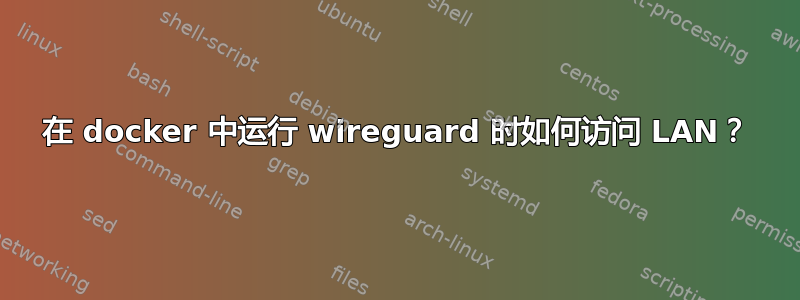 在 docker 中运行 wireguard 时如何访问 LAN？