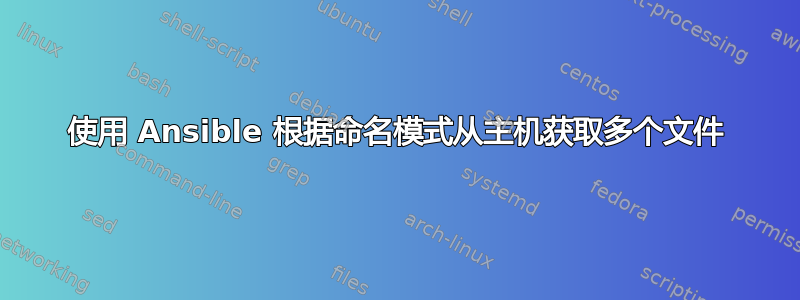 使用 Ansible 根据命名模式从主机获取多个文件