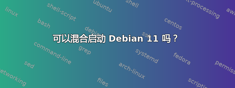 可以混合启动 Debian 11 吗？