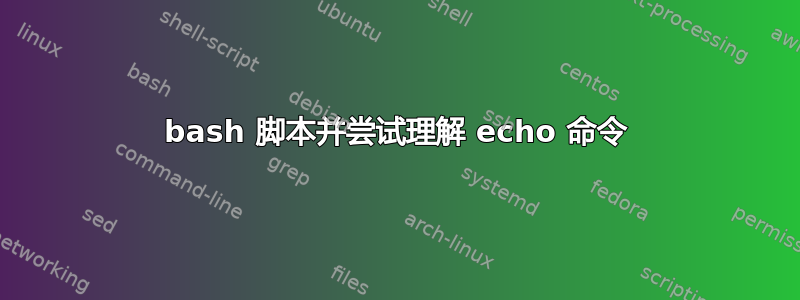 bash 脚本并尝试理解 echo 命令